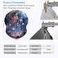 ITNRSIIET Ergonomic Mouse Pad with Gel Wrist Support Small Wrist Rest Smooth Surface Non-Slip PU Base Comfortable Office Supplies Pain Relief, 8.7 x 7.2 inches, Starry Sky