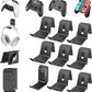 OIVO Controller & Headset Wall Mount Holder Stand, Foldable Headphone Stand, Gaming Controller Holder Hanger Hook, Universal Storage Organizer Controller/Earphone/Game Accessories-9 Packs