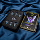 ARUOHHA DND Metal Dice Black Blue Dragon Egg Dice with Metal Box, Role Playing Game Polyhedral D and D Dice Set D20 D12 D10 D8 D6 D4