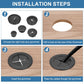 uxcell 4Pcs Cable Cord Grommet, 2-3/8"(60mm) Rubber Desk Grommets Wire Pass Through Hole Cover with Marked Cable Ties for Home Office Cable Wire Protection, Black