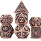 PJOY Metal DND Dice Set D&D Dragon Dice Copper with Metal Case D and D Dice for Dungeons and Dragons TTRPG Gifts
