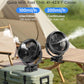 Koonie 10000mAh Battery Operated Misting Fan with Clip, Portable 8'' Mist Fan for Desk with Max. 48 Hours Runtime, 3Speeds, 2 Spray Modes, 200ML Tank for Golf Cart Home Office Travel Camping Stroller