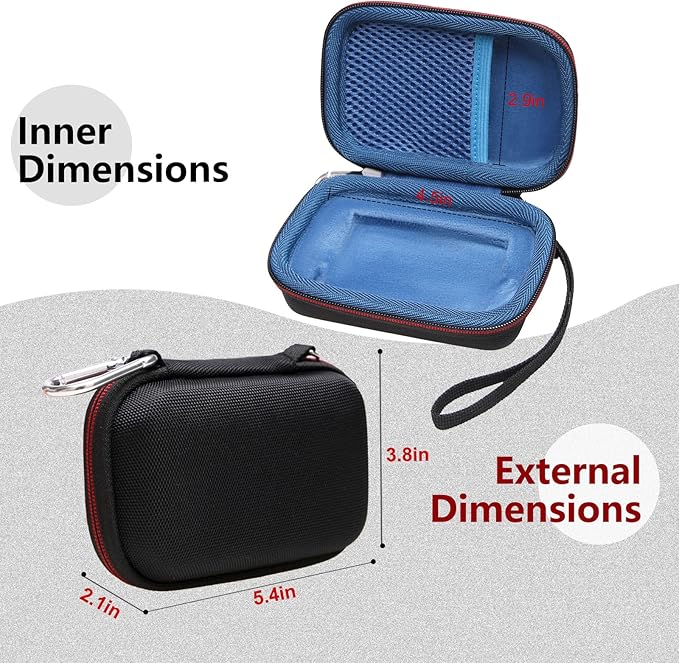 LTGEM Case Compatible with Samsung T7 / T7 Shield Portable SSD Solid State Drive 1TB 2TB 4TB, Office Travel Carrying Storage Bag - Blue(Case Only)
