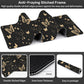 Golden Butterflies Desk Mat,Large Butterfly and Round Spots Gaming Keyboard Mouse Pad,Non-Slip Rubber Base Desk Pad Thick Stitched Edges Waterproof Mousepad Mouse Mat 31.5"x11.8"