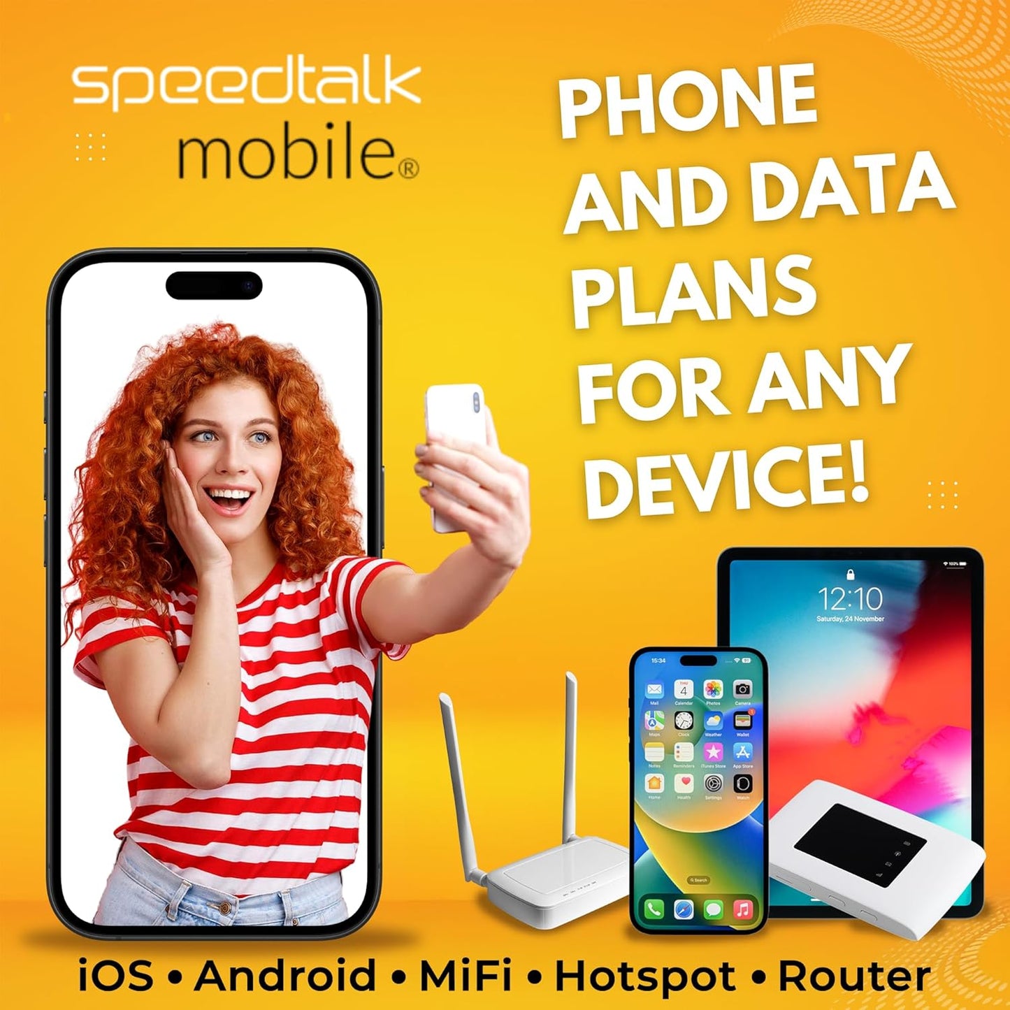 SpeedTalk Mobile Prepaid Cell Phone SIM Card for Smart Phones & Cellphones | $11 Monthly Plan - Unlimited Talk & Text + 2GB 5G 4G LTE Data | 3-in-1 SIM Card Standard Micro Nano