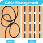 100PCS Adhesive Cable Clips, Wire Holder Organizer, Cord Management, Cable Staples, Christmas String Lights, White, Small