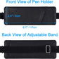 Wisdompro Adjustable Elastic Band Pen Holder, 2 Packs PU Leather Pencil Holder, Pen Sleeve Pouch, Fits for 8" to 11.5" Hardcover Journals, Notebooks, Planners, iPad