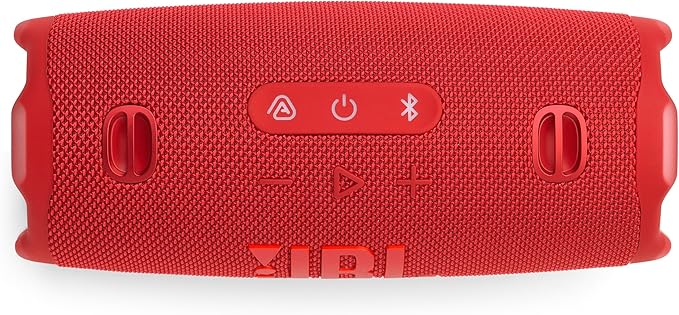 JBL Charge 6 - Portable Waterproof & Drop-Proof Bluetooth Speaker, Bold JBL Pro Sound with AI Boost, 28Hrs of Playtime, Built-in powerbank & Comes with a Sturdy/Removable Carrying Strap (Red)