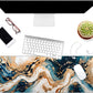 Dynippy Thin Extended Gaming Mouse Pad （31.5 * 11.8 * 0.08 inch） with Stitched Edges Large, Long XXL Keyboard and Mouse pad Desk Mat for Gaming Office & Home - Art 1