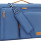 MOSISO 360 Protective Laptop Shoulder Bag,15-15.6 inch Computer Bags Compatible with MacBook Pro 16 inch, HP, Dell, Lenovo, Asus Notebook,Side Open Messenger Bag with 4 Zipper Pockets, Cadet Blue