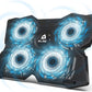 KLIM Wind Laptop Cooling Pad - More Than 500,000 Units Sold - New Version - Powerful Rapid Action Laptop Cooler - Laptop Stand with 4 Cooling Fans - 2 USB Ports - PC Mac PS5 PS4 Xbox One - Diamond
