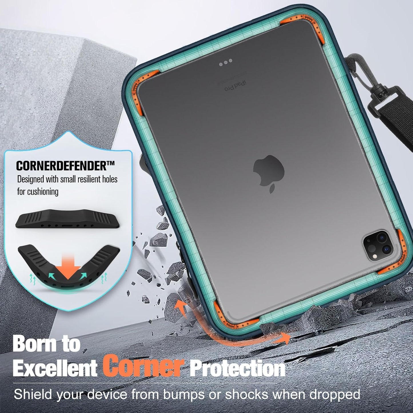MoKo 9-11 Inch Tablet Sleeve Bag, Fits iPad Air 5/4th 10.9, iPad 9/8/7th 10.2, iPad 10th Gen. 10.9, iPad Pro 11 Inch, Tab S8/S9 11, Multifunctional Bag with Shoulder and Headphone Port, Black
