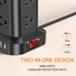 PD 20W USB C Surge Protector, Mini Power Strip Tower Travel 12 AC 4 USB Power Strip with USB Ports 6.5FT Overload Protection for Home Office