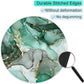 ITNRSIIET Round Mouse Pad with Stitched Edge Premium-Textured Waterproof Non-Slip Rubber Base Desktop Protection Mat Diameter 8.7 inches, Green Marble Texture