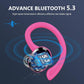 Wireless Earbuds Sport Bluetooth Headphones 5.4, 2025 Bluetooth Earbuds 4 HD Mic, Over-Ear Buds with Earhooks ENC Noise Canceling Earphones, 48Hrs Stereo, IP7 Waterproof Headset for Workout/Running