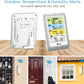 Indoor Outdoor Thermometer Wireless with 3 Sensors, 4.5 Inch Display with 330ft Range and Adjustable Backlight (Colorful)
