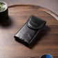 Hengwin Genuine Leather Cell Phone Holster for Belt Men, Vertical Phone Holder Belt Pouch Fits for iPhone 15 Pro Max 14 Pro Max 13 Pro Max Samsung Galaxy S24 Ultra Note9 Case with Belt Clip (Black)