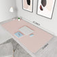 YSAGi Non-Slip Leather Desk Pad XL Size, Waterproof Laptop Computer Desk Keyboard Mat, Table Protector Blotter Mat, Large Mouse Pad for Office/Work/Home/Decor(Pink, 47.2" x 23.6")-No Band