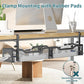 Under Desk Cable Management Tray Black, Litwaro Cable Management Under Desk No Drill, 25'' Cable Tray with Clamp for Wire Management, Cord Organizer for Office, Home - No Damage to Table