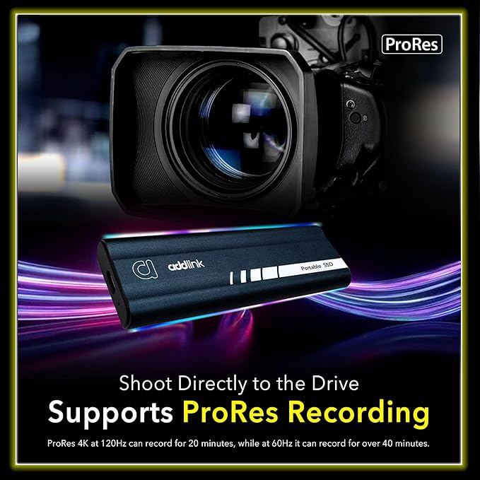 Addlink P21 1TB Portable External SSD, Up to 2,000MB/s Read, USB 3.2 Gen 2x2, Lightweight Storage for Photography, Video, Gaming and Fast backups, for PC Laptop Mac Windows Linux Android PS4 PS5