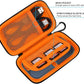 Lacdo Hard Carrying Case for SanDisk Extreme Pro/SanDisk Extreme Portable External SSD 500GB 1TB 2TB 4TB 8TB USB-C Solid State Drive EVA Shockproof Protective Storage Travel Bag, Black+Orange