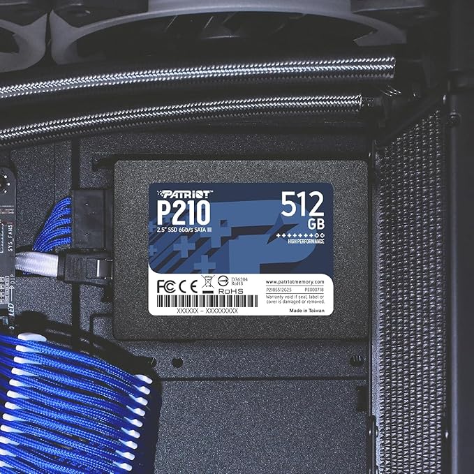 Patriot P210 512GB Internal SSD - SATA 3 2.5" - Solid State Drive - P210S512G25