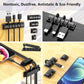 ELII 327 PCS Cable Management Kit 4 Cable Cable Sleeves,65 Cable Clips with 13Cord Holders,25 Roll Cable Organizer Straps,200 Fastening Cable Ties,20 Cable Zip Tie Mounts for Computer (Black)