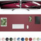 Leather Desk Pad Protector,Mouse Pad,Office Desk Mat, Non-Slip PU Leather Desk Blotter,Large Desk mat,Waterproof Keyboard mat for Office/Home/Decor (Burgundy Red,55" x 17")