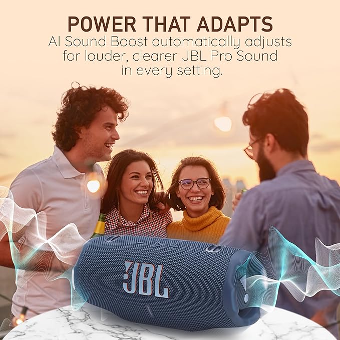 JBL Charge 6 Portable Bluetooth Speaker, IP68 Waterproof, Dustproof, Drop-Proof, AI Sound Boost, Built-in Powerbank, Carrying Strap, 28H Battery – Squad – Boomph's Ultimate Performance Cloth Solution