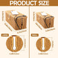 2PCS Cable Management Box, Handmade Rattan Cable Organizer, Open Slots Cords Hider Box, Under Desk Cord Organizer for Computer Router USB Hub & Power Strip