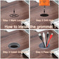 Desk Grommet 2-3/8 inch with Hole Saw, Desk Cord Hole Cover Grommet for Cables, 8 PCS, Black