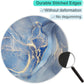 ITNRSIIET Round Mouse Pad with Stitched Edge Premium-Textured Waterproof Non-Slip Rubber Base Desktop Protection Mat Diameter 8.7 inches, Blue Marble Texture