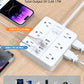 Surge Protector Power Strip 15 Ft Extension Cord, 12 Widely Spaced Outlets 6 USB (2 USB C) Ports, Ultra Thin Flat Plug Surge Protection for Home, Office, Dorm Room Essentials