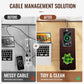 Cinati Large Cable Management Box, 15.8" Wooden Cable Organizer for Floor Wires Storage, Wall Mount Cord Hider Box for Electrical Cord Management, Power Strip Wire Organization for Desktop Home Office