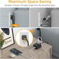 Flat Black Extension Cord, TESSAN Ultra Thin Power Strip with 3 USB Wall Charger (1 USB C), 3 Outlets Small Charging Station, 5 ft Slim Plug for Cruise Travel Office School Dorm Room Essentials