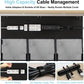No Drill Under Desk Cable Management and Privacy Panel 2 in 1 | Modesty Panel with Cord Organizer |Felt Standing Desk Back Skirt for Office,Home(47.2")