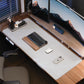 PU Leather Desk Pad Protector - 48" x 17" Office Desk Mat, Non-Slip, Waterproof, Ivy White