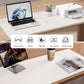 Aothia Leather Desk Pad Protector, Mouse Pad, Office Desk Mat, Non-Slip PU Leather Desk Blotter, Laptop Desk Pad, Waterproof Desk Writing Pad for Office and Home (Off-White,31.5" x 15.7")