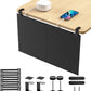 No Drill Under Desk Cable Management and Privacy Panel 2 in 1 | Modesty Panel with Cord Organizer |Felt Standing Desk Back Skirt for Office,Home(23.6")
