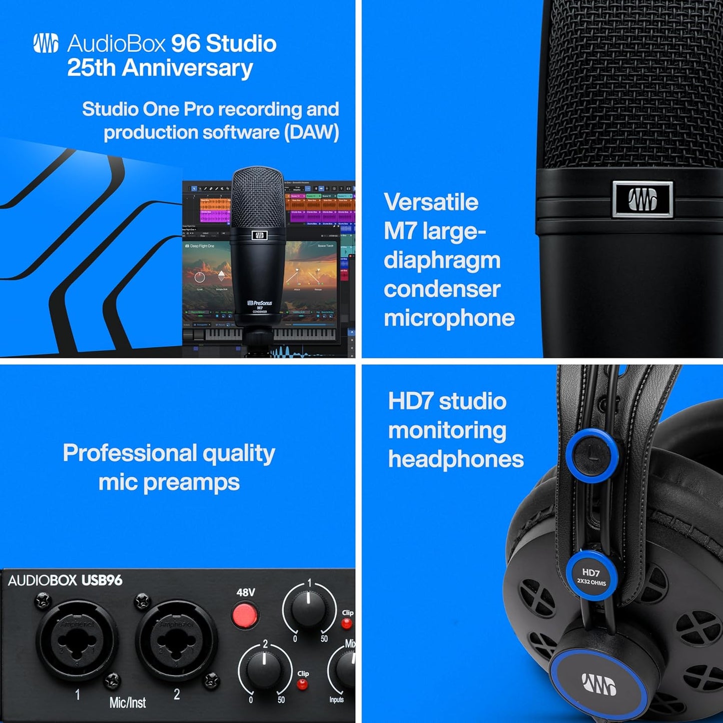PreSonus AudioBox USB 96 Studio with Studio One Pro Software