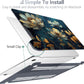 Batianda Case for M1 MacBook Air 13 Inch Model A2337 A2179 A1932 2020 2019 2018 Release,3D Painted Creative Series Design Hard Shell with Keyboard Cover & Screen Protector, Blooming Flowers