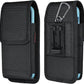 Phone Holster for Belt with Metal Clip and Magnetic Closure Compatible with iPhone 16/15/14/13/12 Pro and Non-Pro, Galaxy S25 S24 S23 S22 for Everyday Protection, M-Black