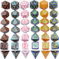 SmartDealsPro Double-Colors Polyhedral Dice Sets with Pouches for D&D DND RPG MTG Dungeon and Dragons Table Board Roll Playing Games D4 D6 D8 D10 D% D12 D20 (6-Color Retro Sets)