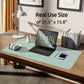 YSAGi Leather Desk Protector, Office Mat, Large Mouse Mat, Non-Slip PU Leather Blotter, Laptop Pad, Waterproof Writing Pad for Office and Home (Pale Green, 31.5" x 15.8")