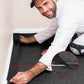 WILLBOND 2 Pack 10 ft x 3 Inch Cable Floor Strip Cable Cover Cords Carpet Protector Management Hook and Loop Tape for Wires on Floor Cords and Prevent a Trip Hazard (Black)