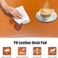 Desk Mat with Lip & Reinforced Stitched Edge|Non-Slip Waterproof PU Leather Desk Pad|Ergonomic Keyboard Mouse Pad with Edge Protector|for Office, Home, Study(28.74" x 16.73",Brown)
