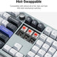 Keychron Q6 Pro Full Aluminum Wireless Bluetooth Custom Mechanical Keyboard for Mac Windows Linux, Full-Size QMK/VIA Programmable Knob KSA Double-Shot PBT Keycap Hot-Swappable K Pro Red Switch-Grey