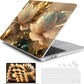 Batianda Premium Case for New MacBook Air 15 inch 2025 M4 2024 2023 with M3 M2 Chip Model A3114 A2941, Designed Protective Plastic Hardshell & Keyboard Cover & Screen Protector, 3D Flower