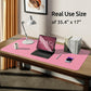 YSAGi Leather Desk Protector, Office Mat, Large Mouse Mat, Non-Slip PU Leather Blotter, Laptop Desk Mat, Waterproof Writing Pad for Office and Home (Pink, 35.4" x 17")