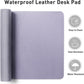 Leather Desk Pad Protector, Mouse Pad, Office Desk Mat, Non-Slip PU Leather Desk Blotter, Laptop Desk Pad, Waterproof Desk Writing Pad for Office and Home (48"x17", Lavender)